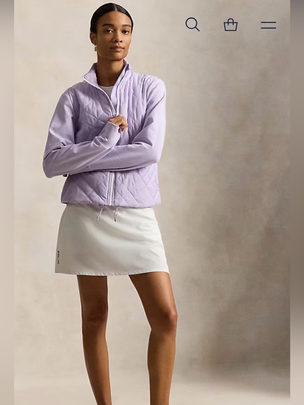 RLX Hybrid Quilted-Front Terry Zip Jacket
